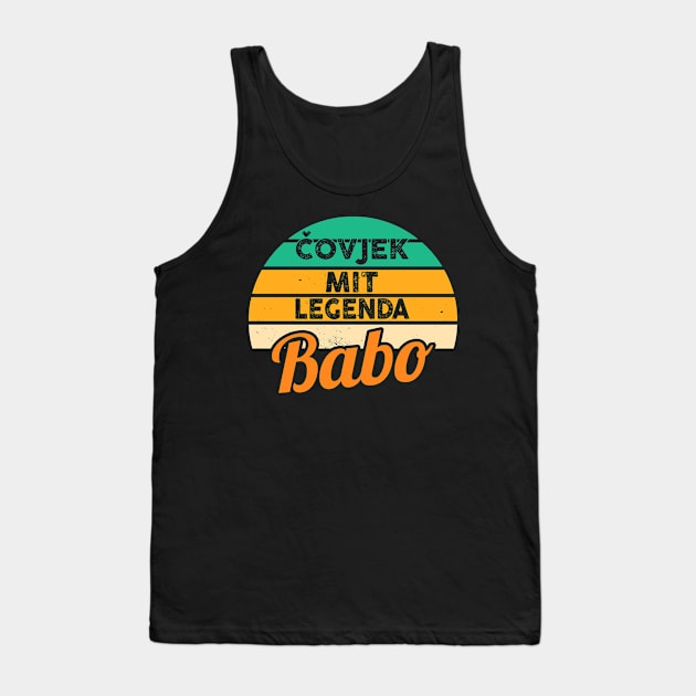 Babo Bosnia Father Bosnian Dad Balkan Bosna Tank Top by swissles